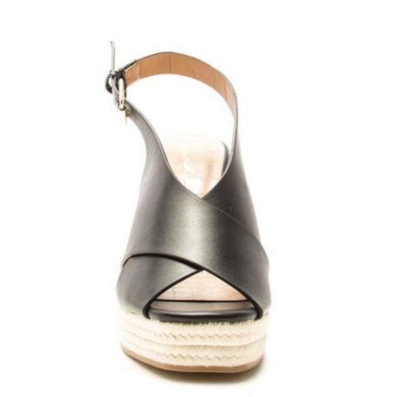 Slingback Espadrille Wedges in Black - Picture 7 of 9